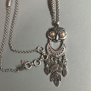 Lucky Brand Silver & Gold Owl Necklace
